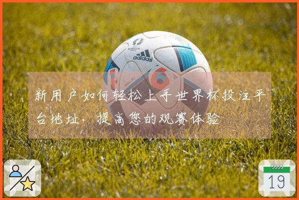 新用户如何轻松上手世界杯投注平台地址，提高您的观赛体验